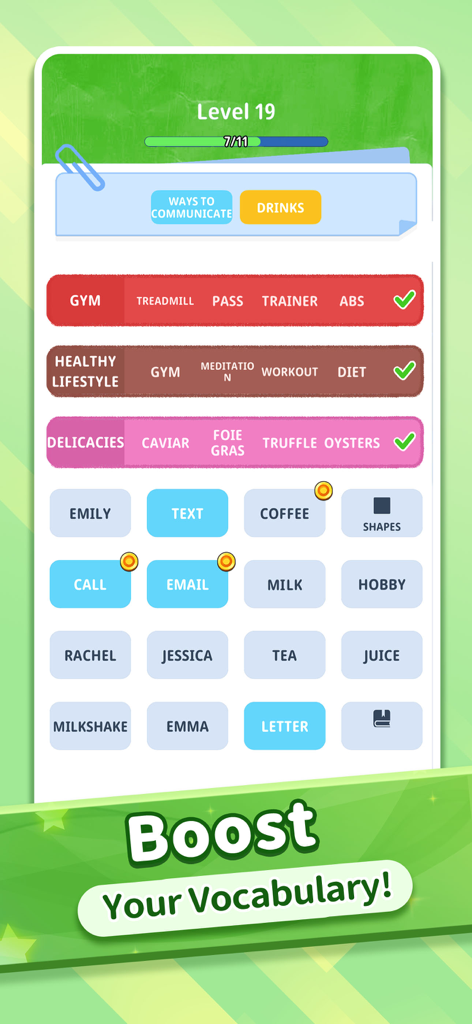 Associated Word Sort:Connect - Games App | MWM