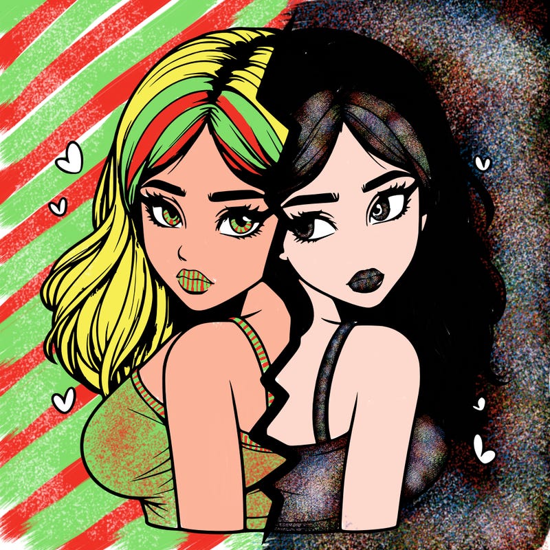 realistic girl split