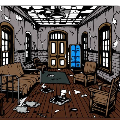 old mental hospital room abandoned