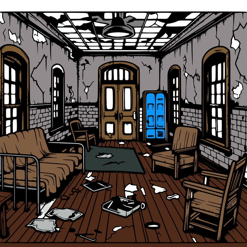 old mental hospital room abandoned