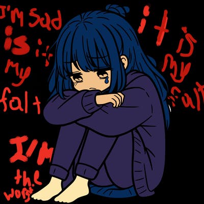 depressed girl
