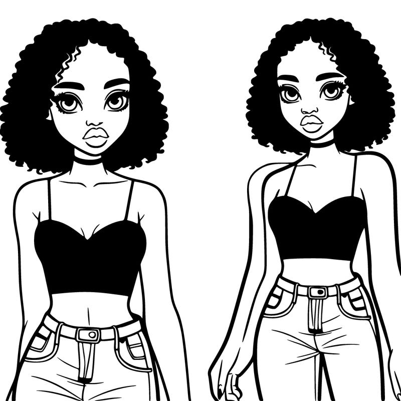 girl with a crop top on with jeans