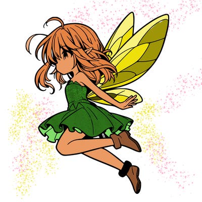 manga fairy flying
