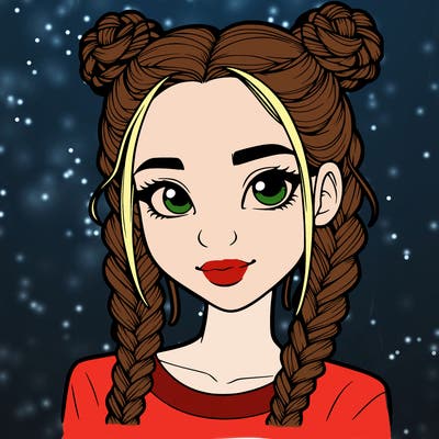 realistic girl with braids