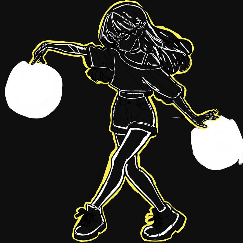 realistic girl danceing