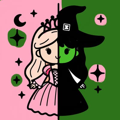 split princess and witch