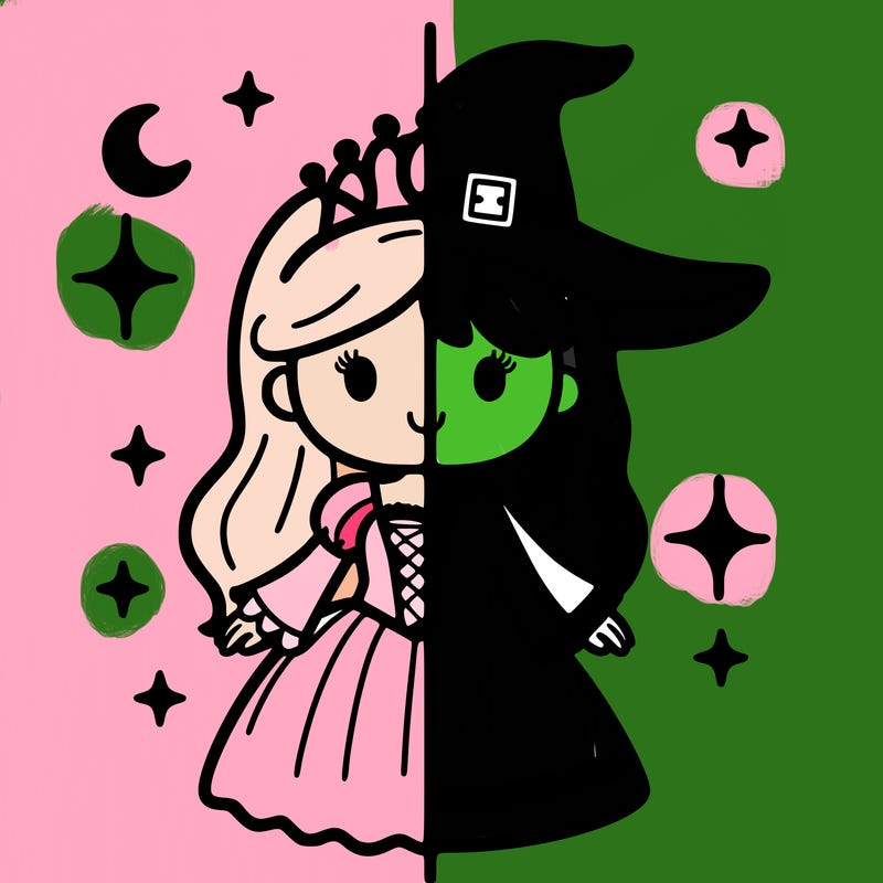 split princess and witch