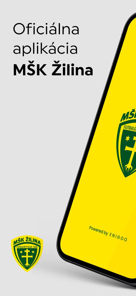 MŠK Žilina - Official MSK Zilina mobile app splash screen featuring the club logo