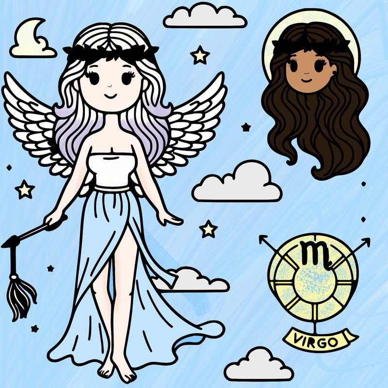 virgo with wing woman