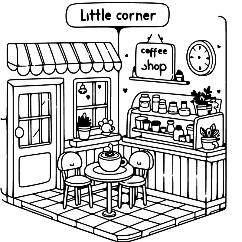 little corner of a coffee shop
