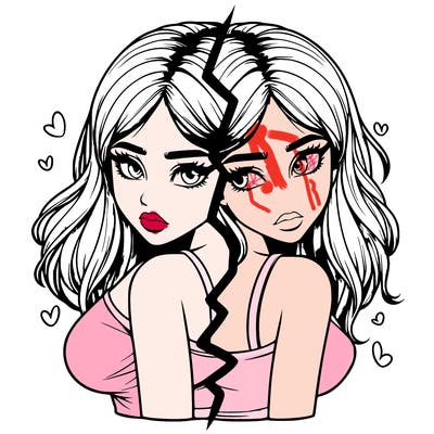 realistic girl split