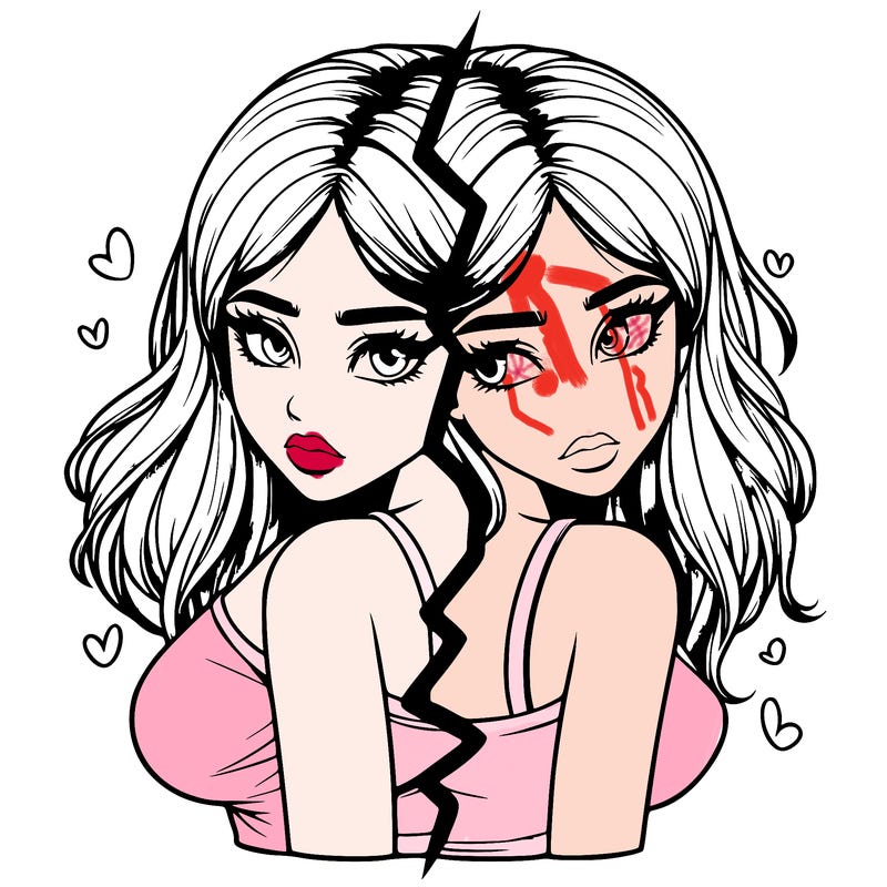 realistic girl split