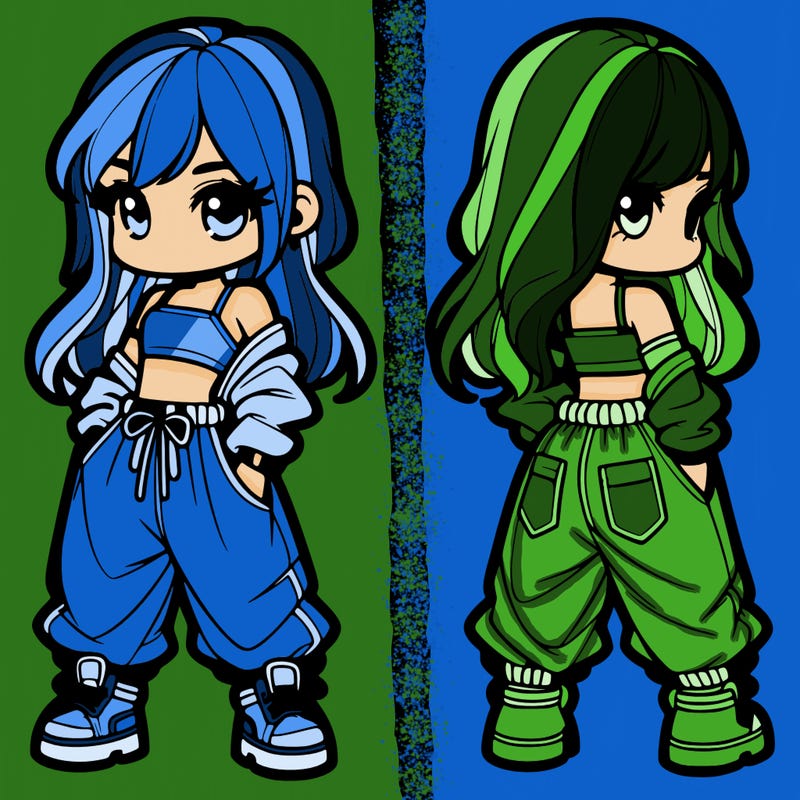 girl in crop top and baggy pants