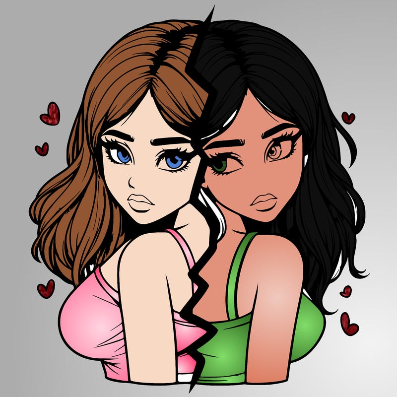 realistic girl split