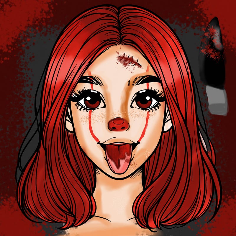 realistic girl with her tongue out