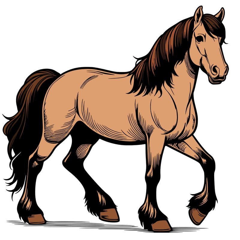 realistic horse