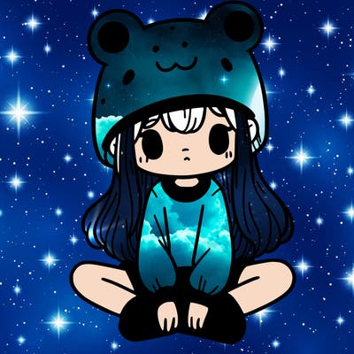 a girl wearing a frog hat and some frog socks