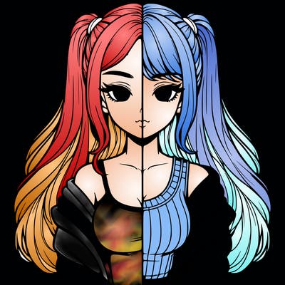 realistic girl split