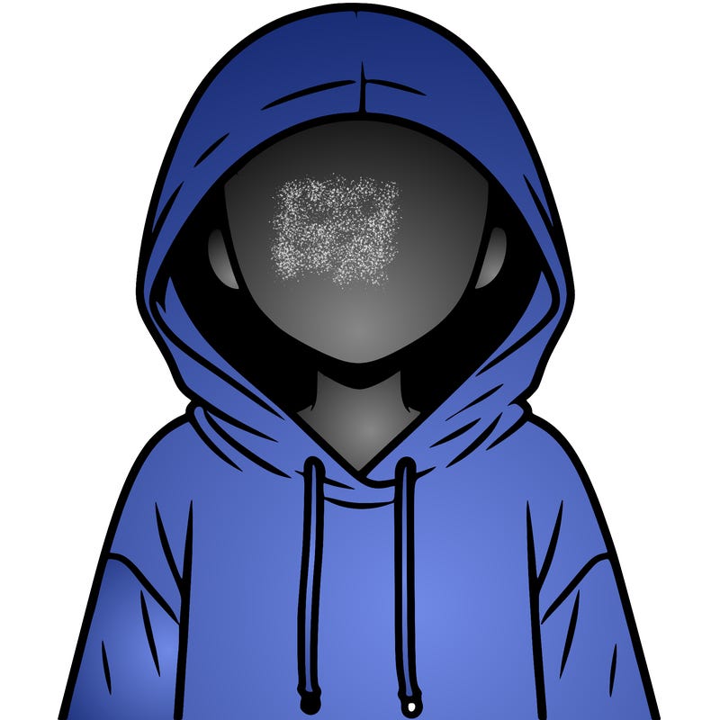 faceless girl in hoodie