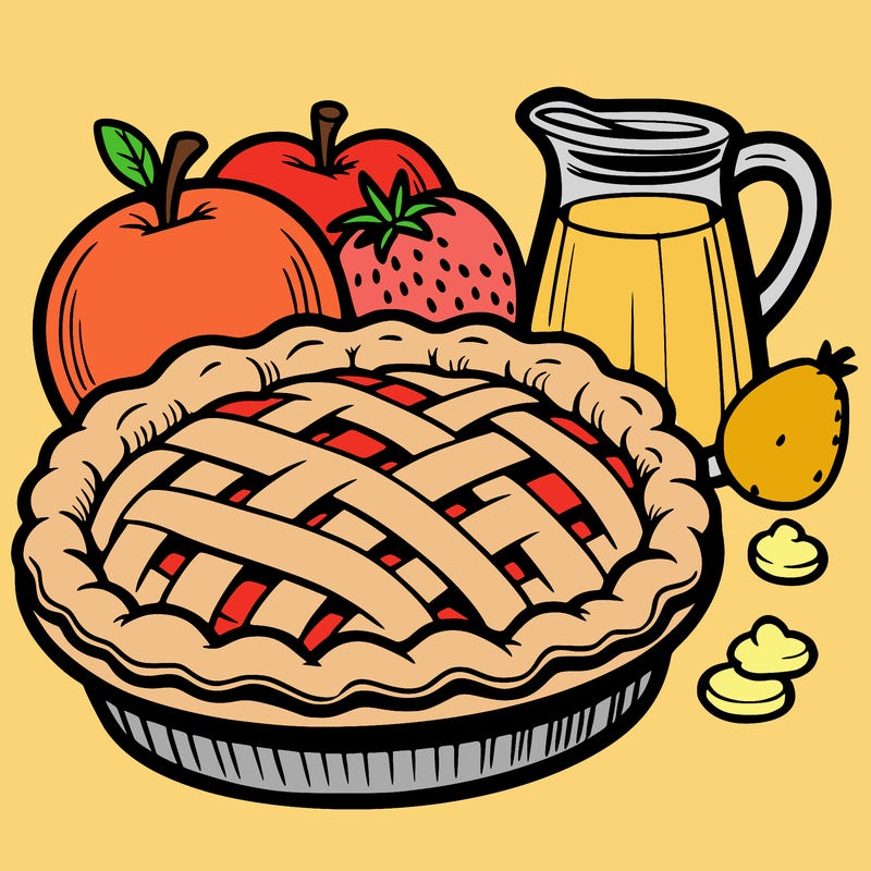 a pie of food
