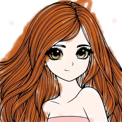 realistic girl pretty long hair