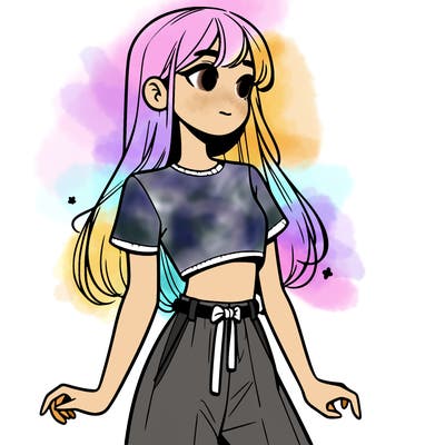 girl in a cute crop top