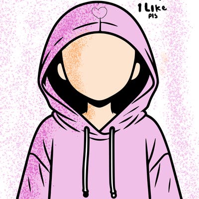 faceless girl in hoodie
