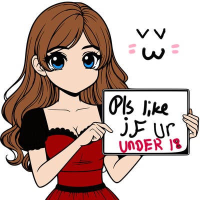 realistic pretty girl holding blank sign