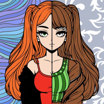 realistic girl split