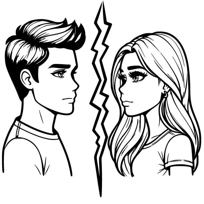 realistic couple split