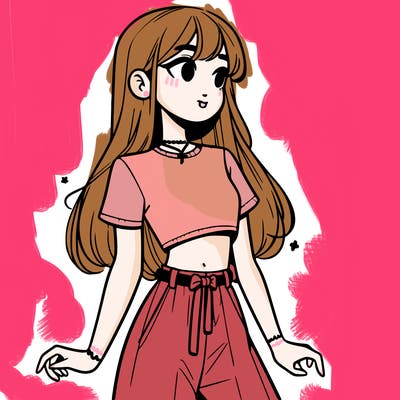 girl in a cute crop top