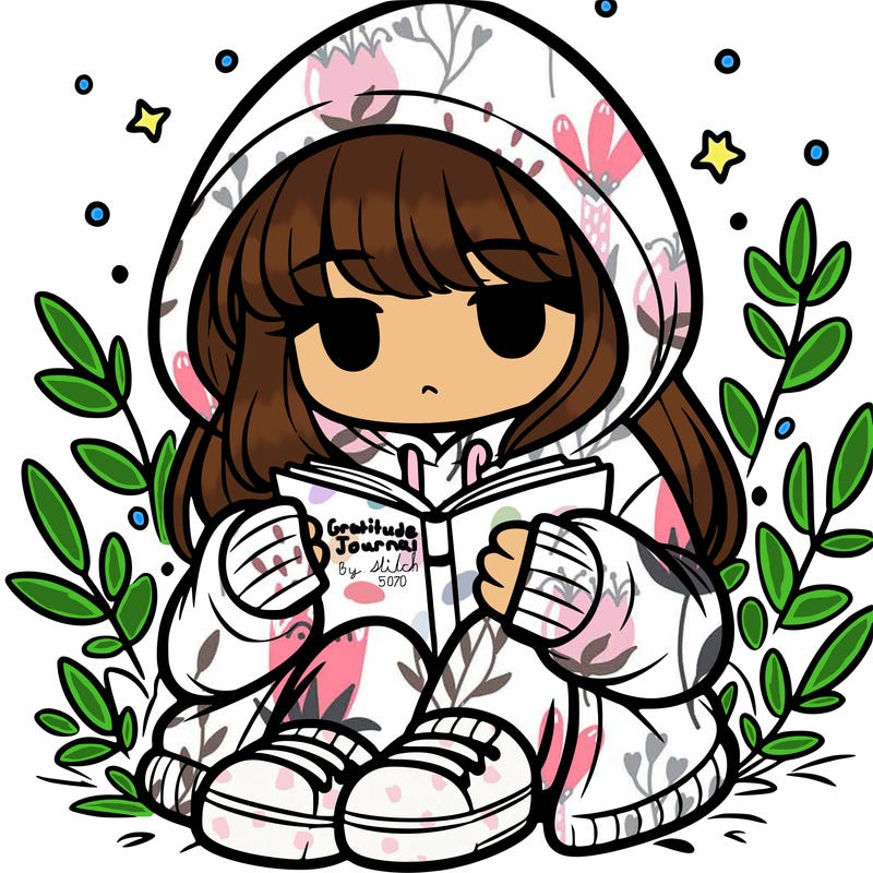 girl in oversized hoodie reading a book