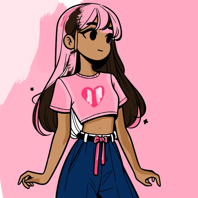 girl in a cute crop top