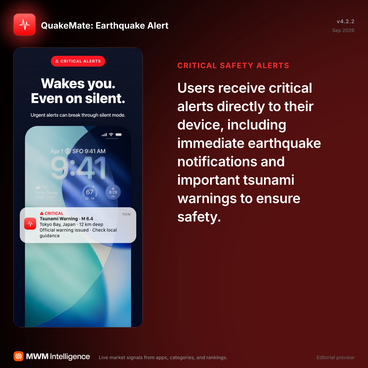 QuakeMate: Earthquake Alert - Weather App | MWM