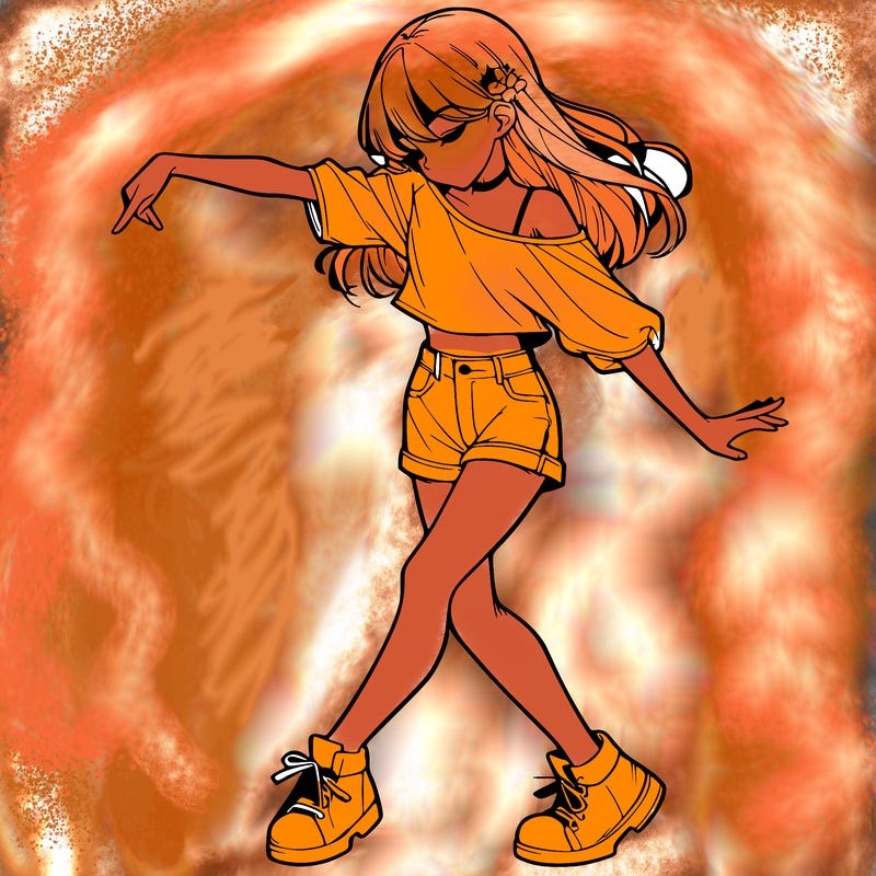 realistic girl danceing