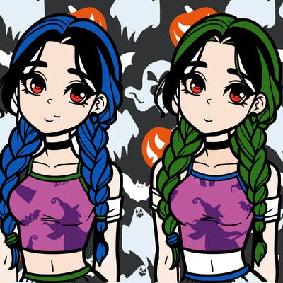 𝕒 𝕡𝕣𝕖𝕥𝕥𝕪 𝕘𝕚𝕣𝕝 𝕨𝕚𝕥𝕙 𝕓𝕣𝕒𝕚𝕕𝕤 𝕒𝕟𝕕 𝕒 𝕔𝕣𝕠𝕡 top