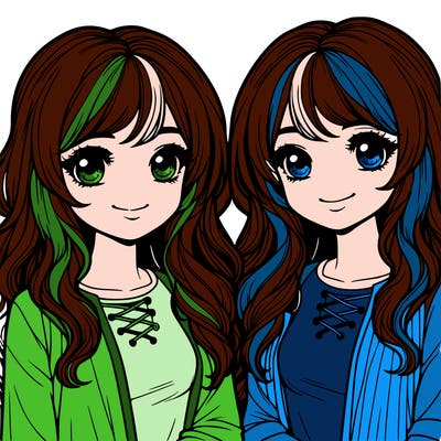 realistic twin girls