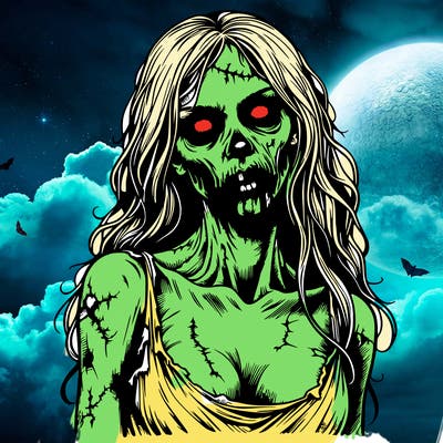 creepy realistic zombie girl