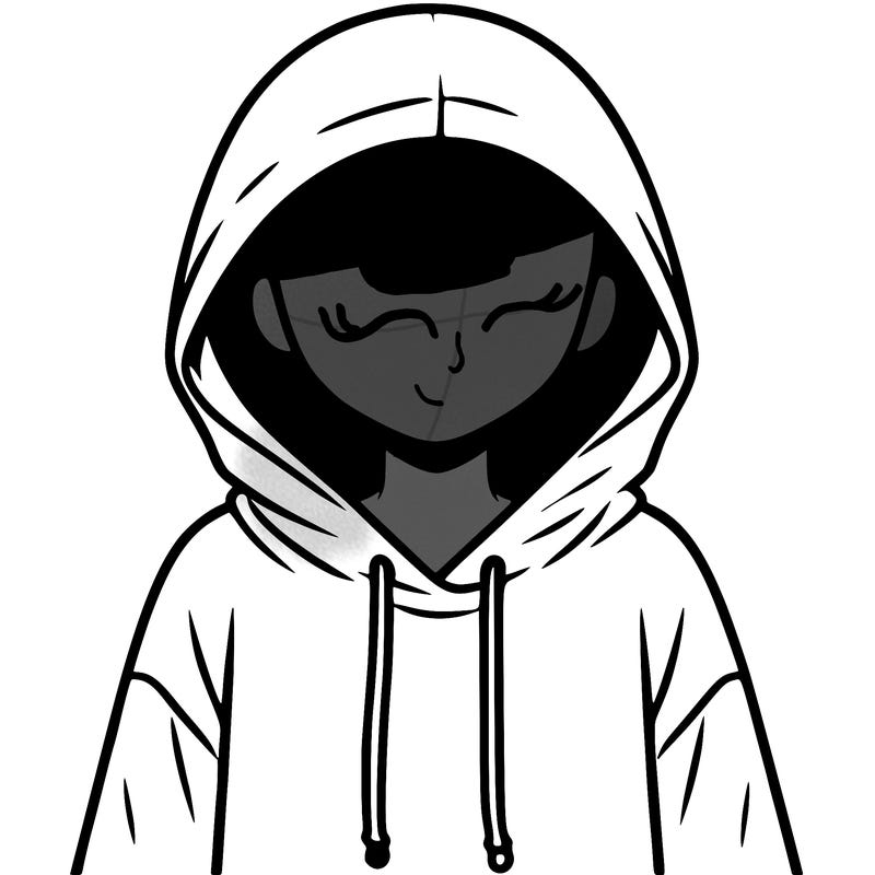 faceless girl in hoodie