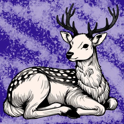 realistic deer with antlers