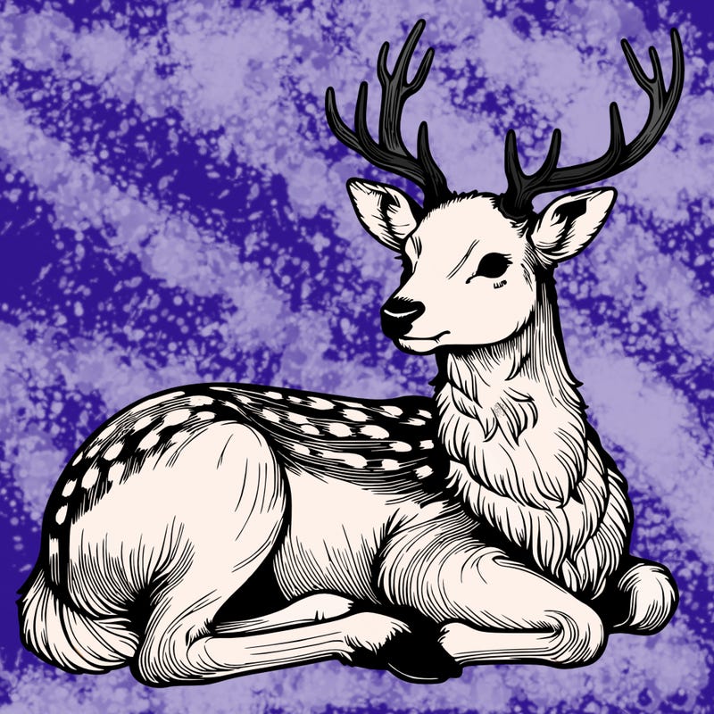 realistic deer with antlers