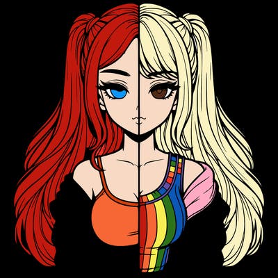 realistic girl split