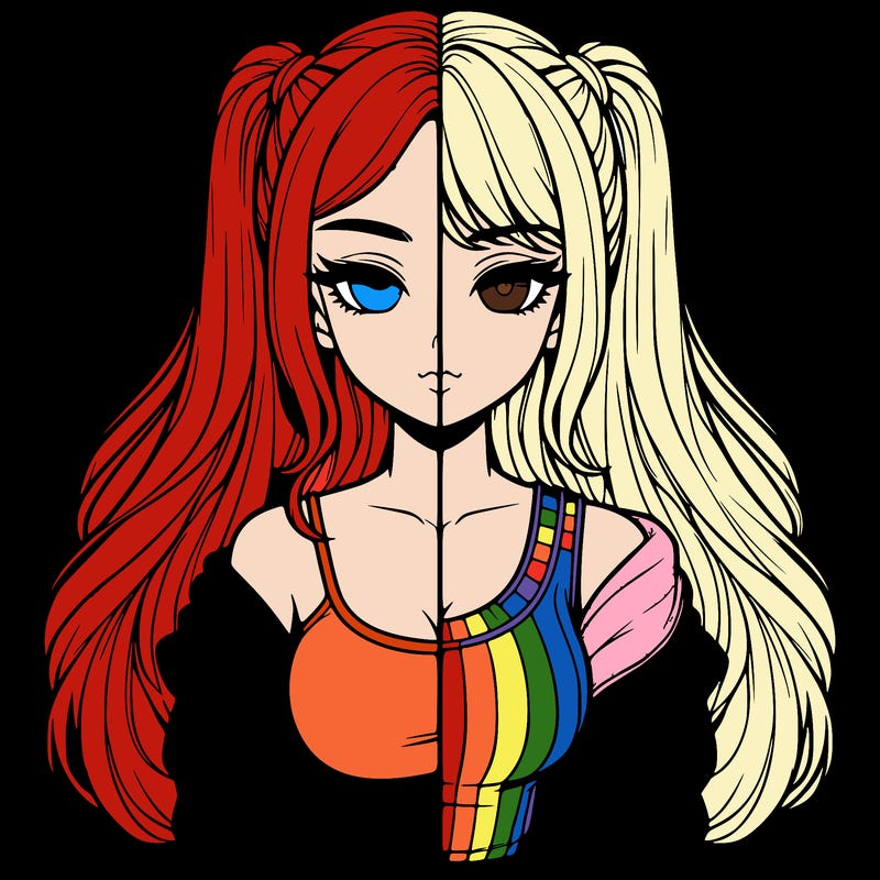 realistic girl split