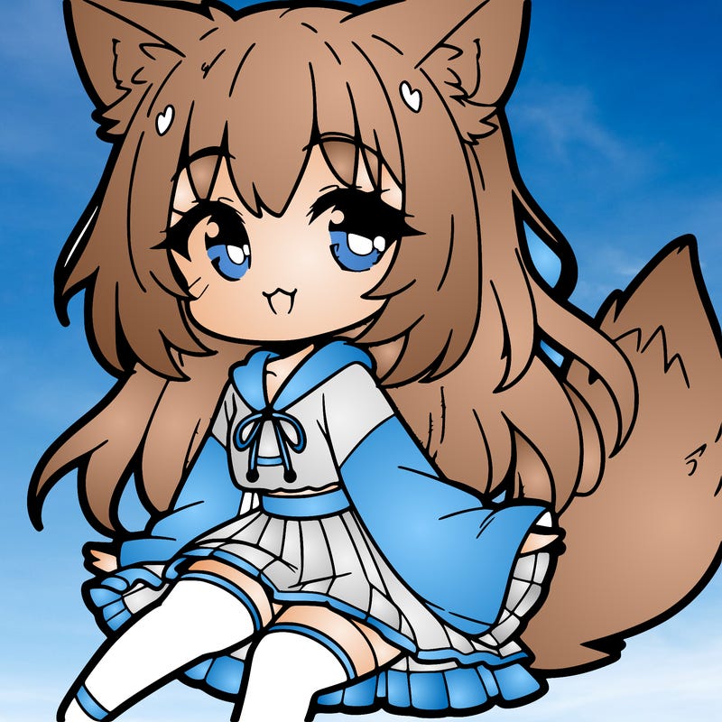 cute easy manga wolf girl