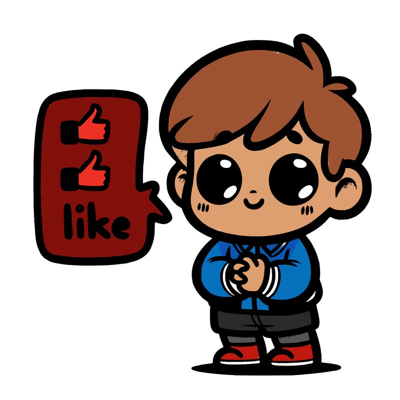 2likes pls diyen bir çocuk