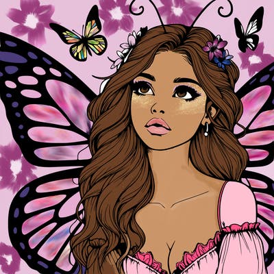 butterfly fairy realistic girl