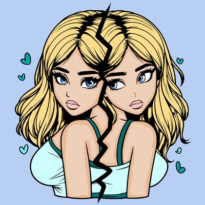 realistic girl split