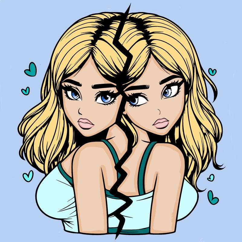 realistic girl split