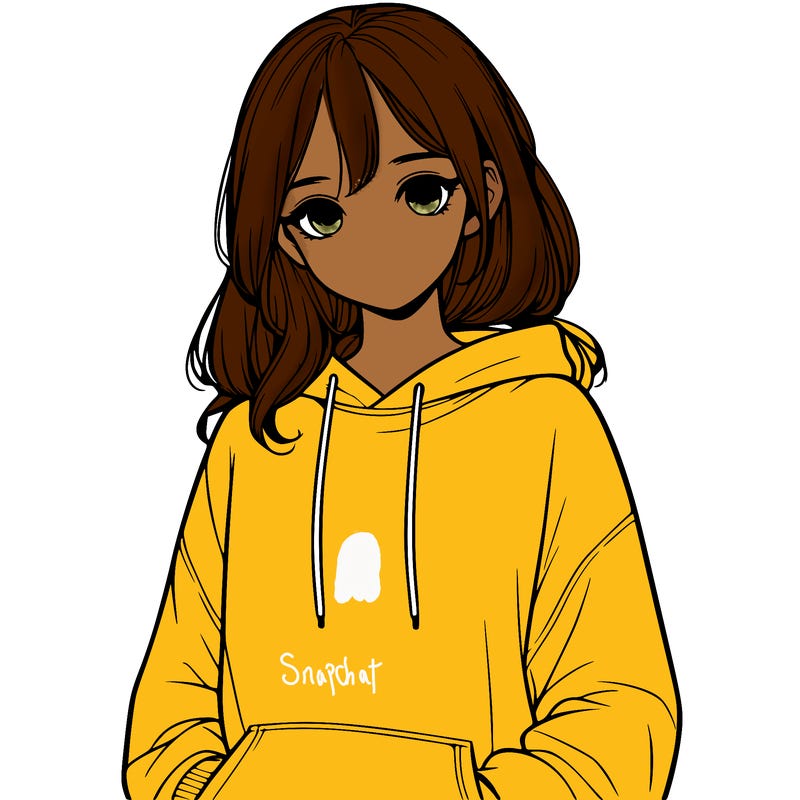 realistic girl with sweat shirt on