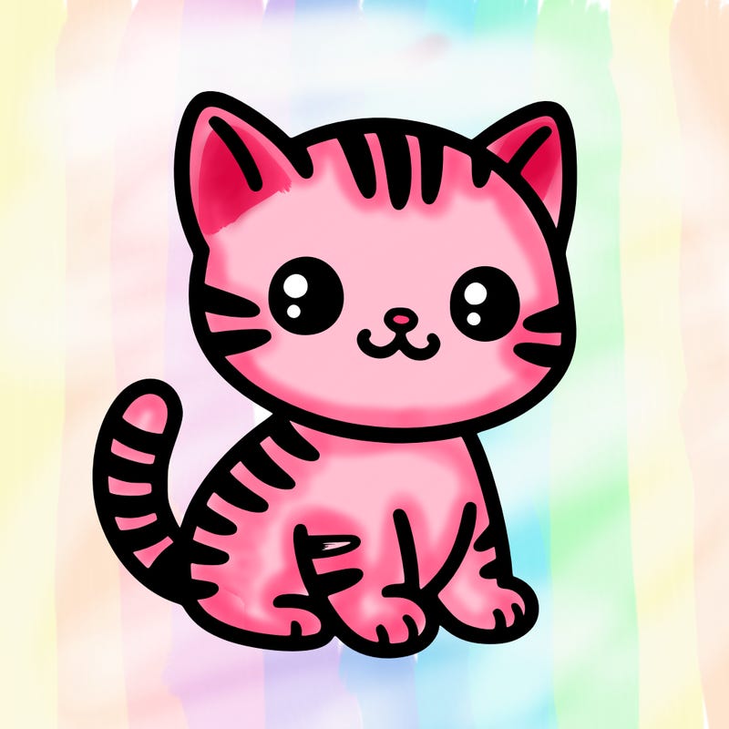 yellow kitten with stripes